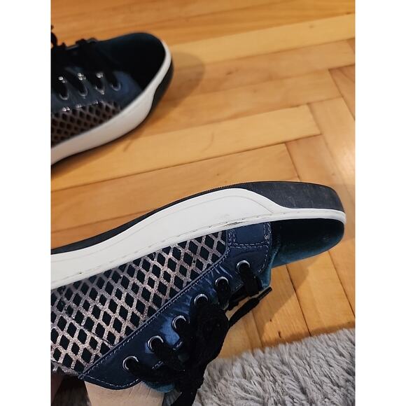 Johnston & Murphy Emerson Green Velvet Lace Up Sneaker 78-18100 7M Blue - Picture 7 of 9